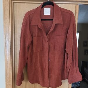 Altar'd State Rust Button-Down Shirt